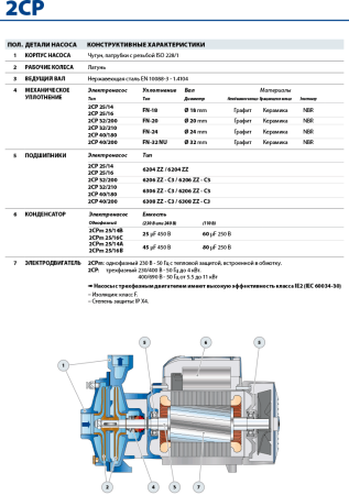 Центробежный насос Pedrollo 2CP 32/200C